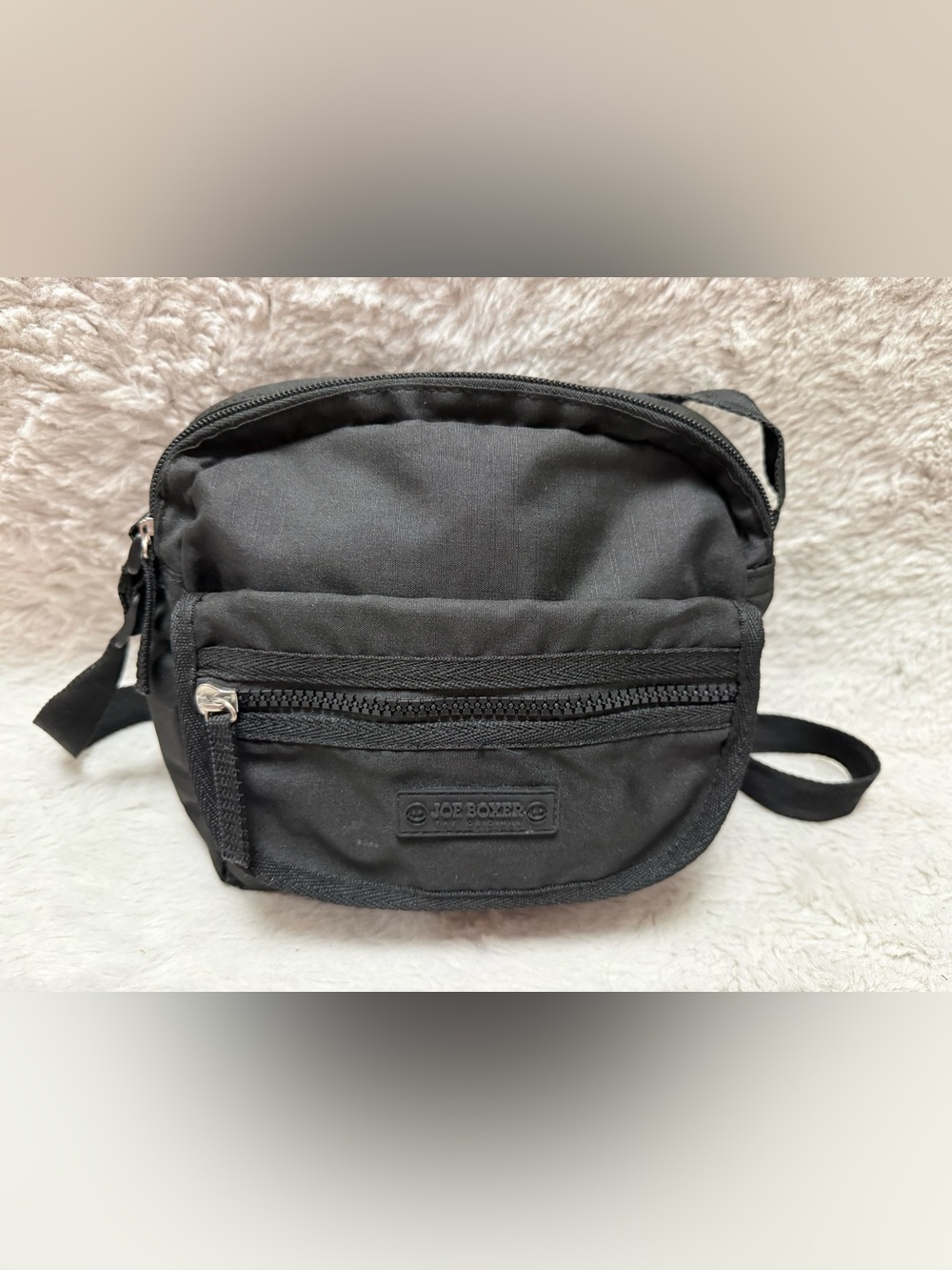 Joe Boxer Black Men's Belt Bag with Front Zip Pocket